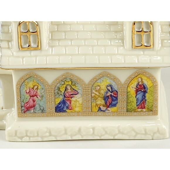 Lenox Church Berkshire Chapel Ornament 4 1/4" Ivory Porcelain 1999 Handcrafted - Picture 6 of 16
